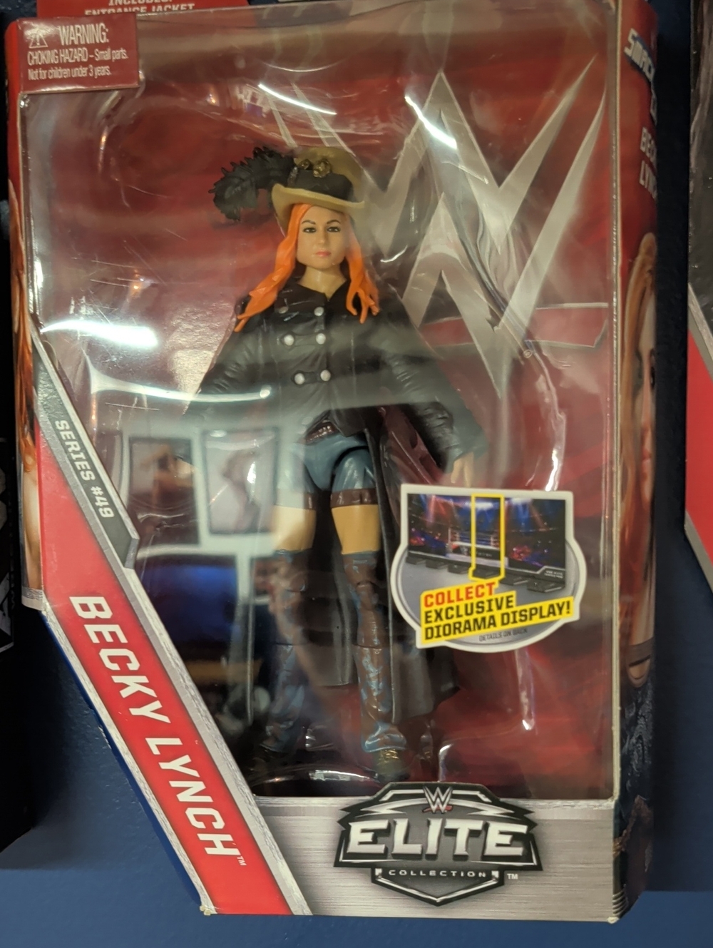 WWE Becky Lynch Figure - Orange Hair, Black Coat and Boots